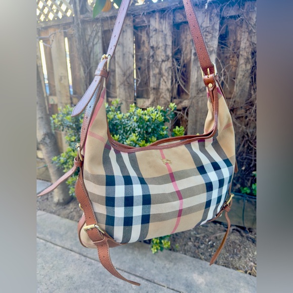 Burberry Handbags - Burberry explode check hobo bag